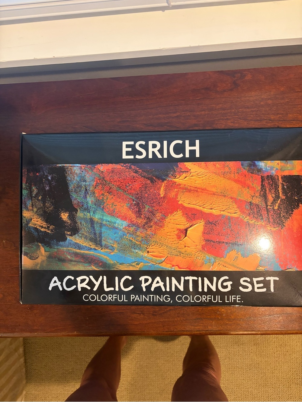 Acrylic Painting Set — Vibrant Orange & Blue Colors